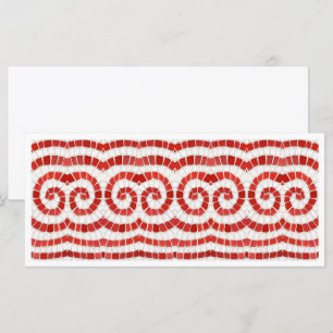 RED IONIC MOSAIC 4x9-Flachkarte Karte