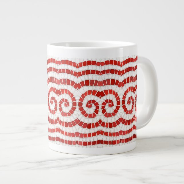RED IONIC MOSAIC Big White Tasse (Vorderseite Rechts)