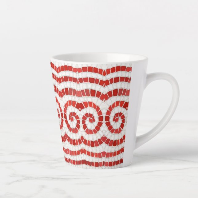 RED IONIC MOSAIC Latte Tasse (Rechts)