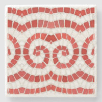 RED IONIC MOSAIC Marbella Stone Untersetzer