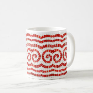 RED IONIC MOSAIC White Tasse