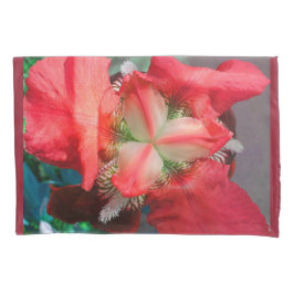 Red Iris Blume Pillow Case Kissenbezug