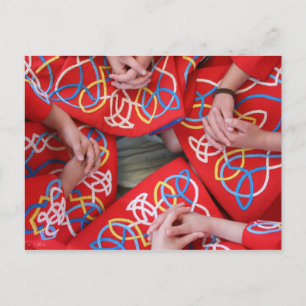 Red Irish Dance Dress Postcard Postkarte