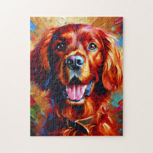 Red Irish Setter Dog Acrylic Print Dog Lover Gesch Puzzle