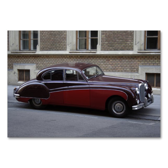 Red Jaguar Mark IX Tischnummer (Vorderseite)