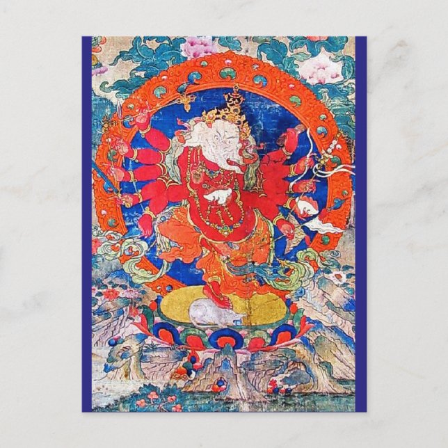 Red Jambhala Buddhist Deity Postkarte (Vorderseite)