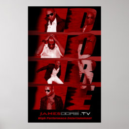 RED James Dore' Poster Black Hintergrund
