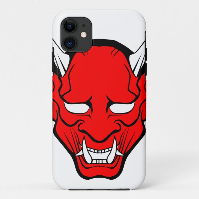 Red Japanese Hannya Mask Case-Mate iPhone Hülle (Rückseite)