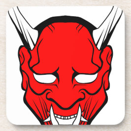 Red Japanese Hannya Mask Getränkeuntersetzer