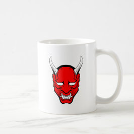 Red Japanese Hannya Mask Kaffeetasse