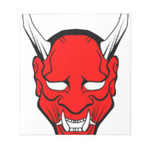 Red Japanese Hannya Mask