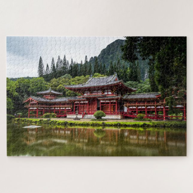 Red Japanese Temple Puzzle (Horizontal)
