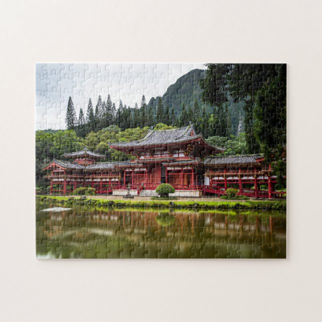 Red Japanese Temple Puzzle (Horizontal)