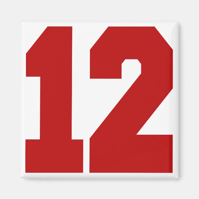 Red Jersey Nummer 12 Magnet (Vorne)