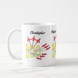 Red Jet Flugzeug 100. Geburtstag Kaffee Tasse