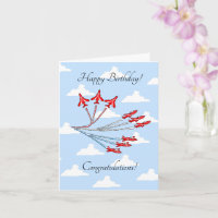 Red Jet Flugzeug (Blue Sky) - individuell einstell