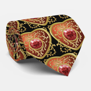 Red Jewel Fairy Heart Krawatte