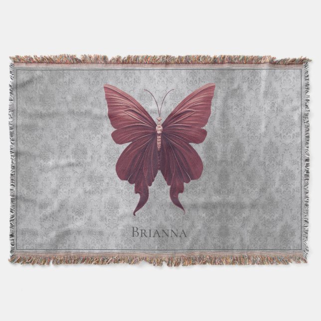 Red Jeweled Butterfly Decke (Vorderseite)