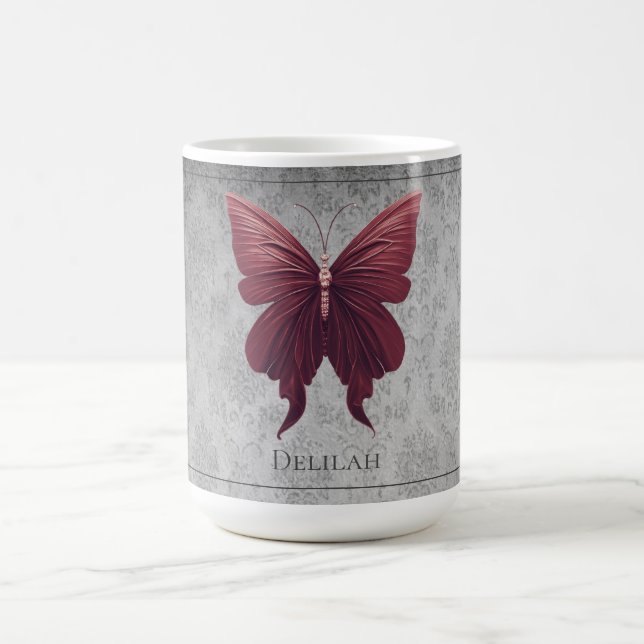 Red Jeweled Butterfly Kaffeetasse (Mittel)