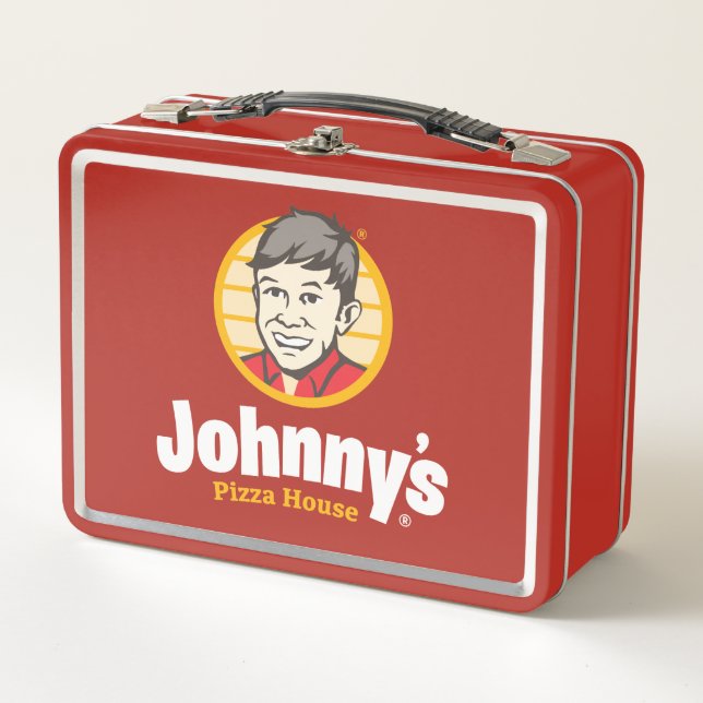 Red Johnny's Pizza House Metall Brotdose (Vorderseite)
