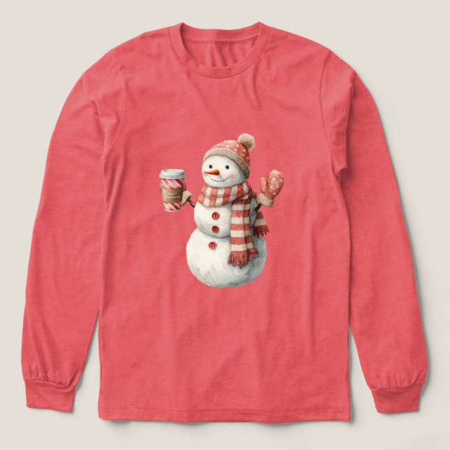 Red Jolly Christmas Letter Tri-Blend Shirt (Design Vorderseite)