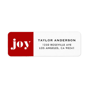 Red JOY Bold Typografy Moderne Weihnachten