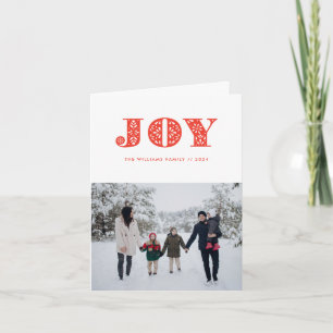 Red Joy Swedish Dala Horse Foto Holiday Card Feiertagskarte