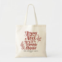 Red Joyeux Noël und Bonne Année Moderne Skripte
