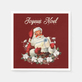 Red Joyeux Weihnachten Serviette