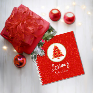 Red Joyoux Weihnachten Spiral Notebook Notizbuch