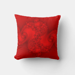 Red Julia Fraktal Pillow Kissen