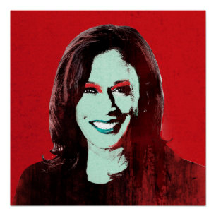 Red Kamala Harris Pop Art Poster