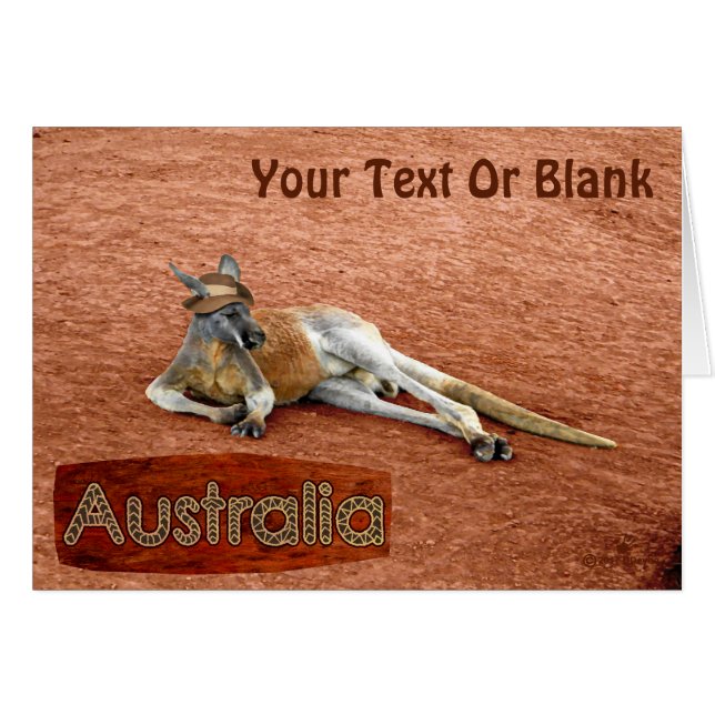 Red Kangaroo in Slouch Hat (Vorderseite (Horizontal))