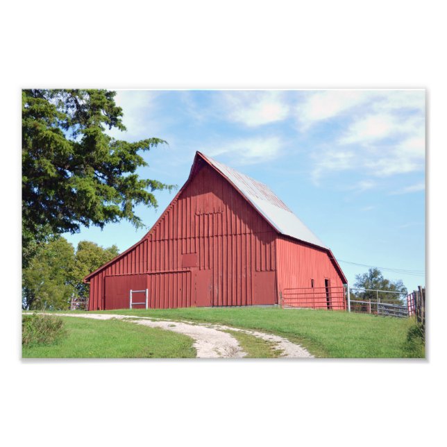 Red Kansas Barn Fotodruck (Vorne)