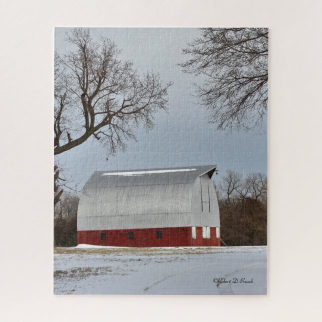 Red Kansas Barn Puzzle (Vertikal)
