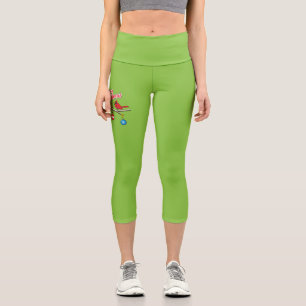 Red Kardinal auf Christmas Bare Branch - Merry Xma Capri Leggings