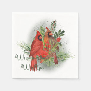 Red Kardinal Bird Erinnern Sie Sprichwort Serviette