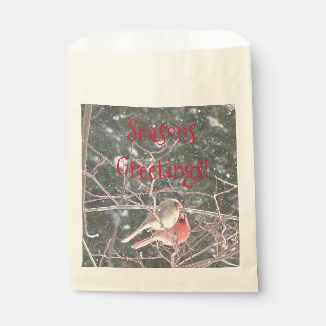 Red Kardinal Bird Geschenktütchen (Vorderseite)