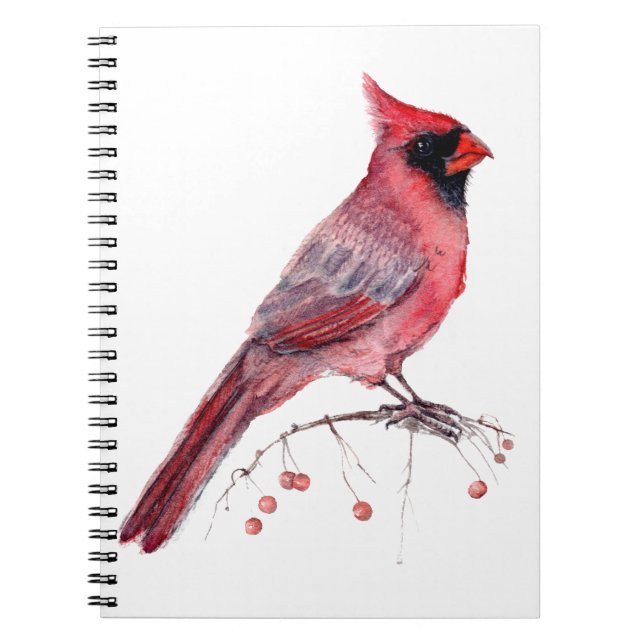 Red Kardinal Bird Notizblock (Vorderseite)