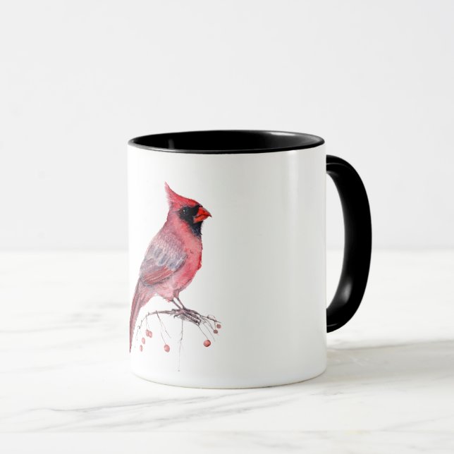 Red Kardinal Bird Tasse (VorderseiteRechts)