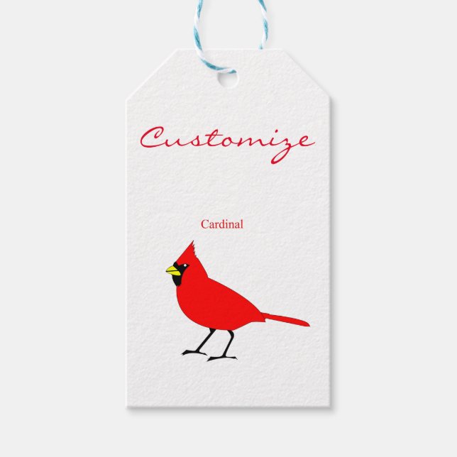 Red Kardinal Bird Thunder_Cove Geschenkanhänger (Vorderseite)