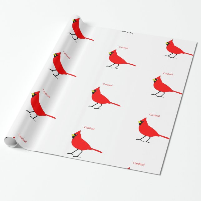 Red Kardinal Bird Thunder_Cove Geschenkpapier (Ungerollt)