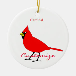 Red Kardinal Bird Thunder_Cove Keramik Ornament