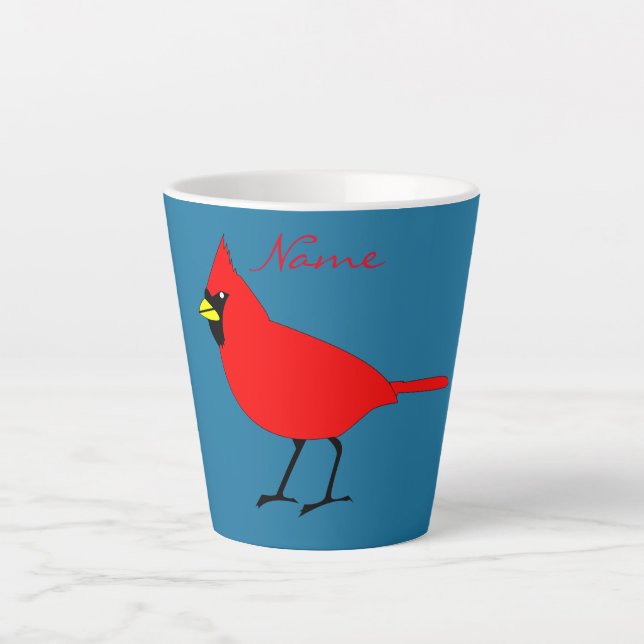 Red Kardinal Bird Thunder_Cove Milchtasse (Vorderseite)