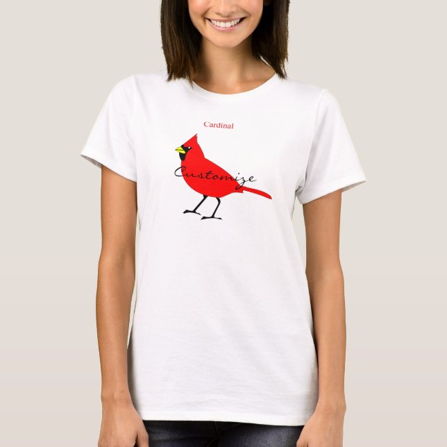 Red Kardinal Bird Thunder_Cove T-Shirt (Vorderseite)