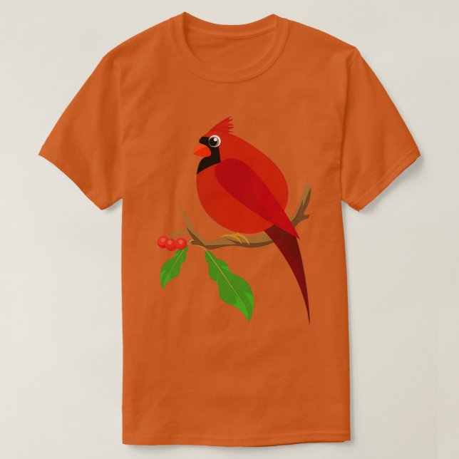 Red Kardinal Bird Vogelbeobachtung Birds Lovers T-Shirt (Design vorne)