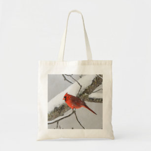 Red Kardinal Bird Winter Tragetasche