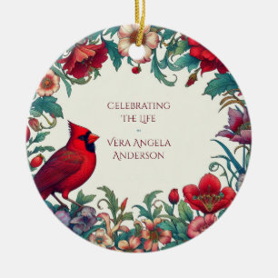 Red Kardinal Celebration of Life FOTO Keramik Ornament