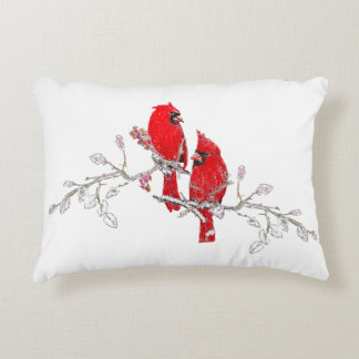 Red Kardinal Christmas Berry Branches Dekokissen