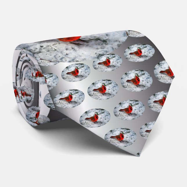 Red Kardinal Feathers and Plumage Krawatte (Gerollt)